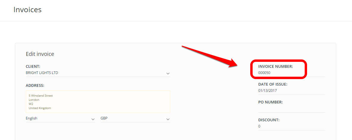 How can I change the existing invoice number? | Invoices / Quotes ...