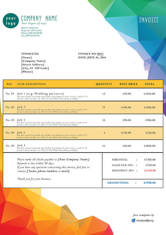 Free Invoice Templates